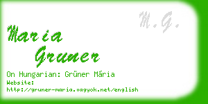 maria gruner business card
