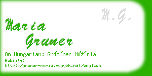 maria gruner business card